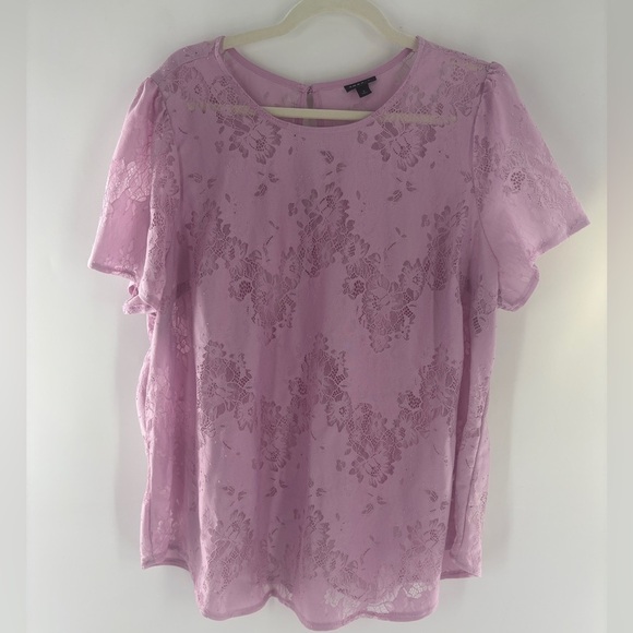 Torrid Lavender Lace Blouse - Picture 2 of 13